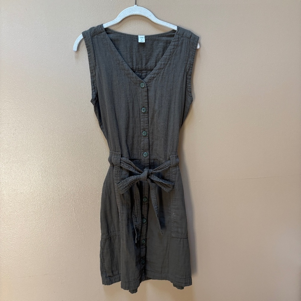 Old Navy Olive Green Sleeveless Midi Dress Size M
